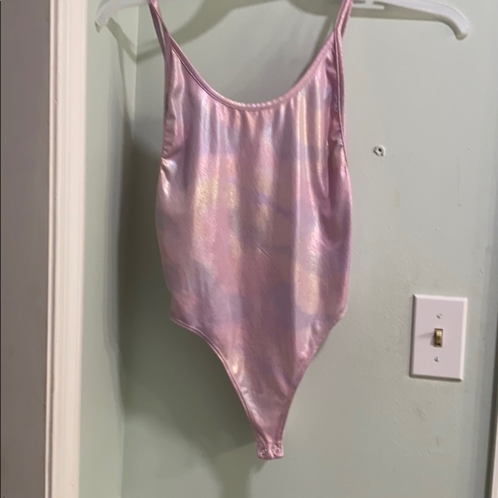 Pink sparkly bodysuit